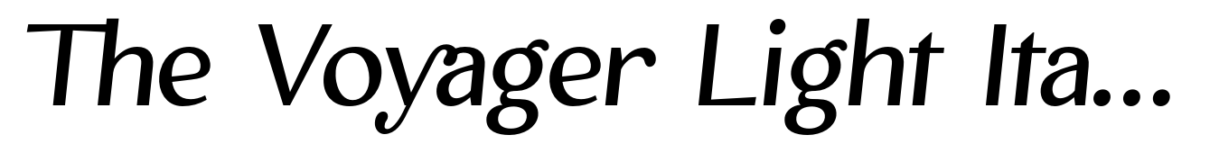The Voyager Light Italic